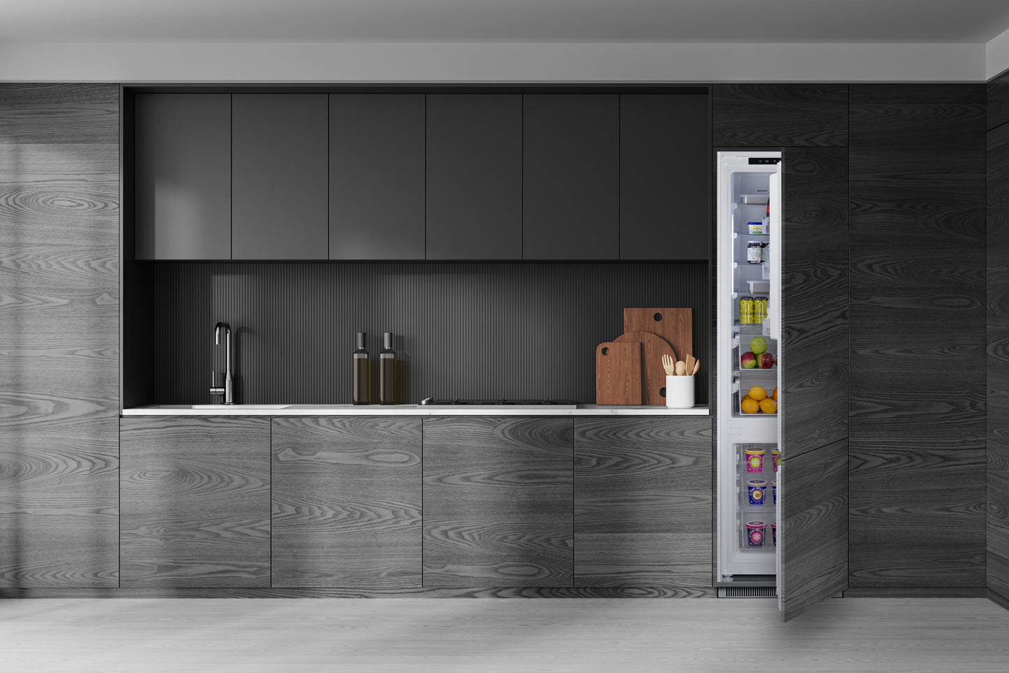 24" Wide Fully Integrated Bottom Mount Refrigerator-Freezer (Panel Not Included)