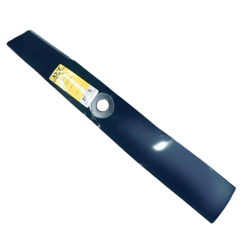 Heavy-duty mower blade designed for 48-inch decks with reinforced center for durability in home improvement tasks