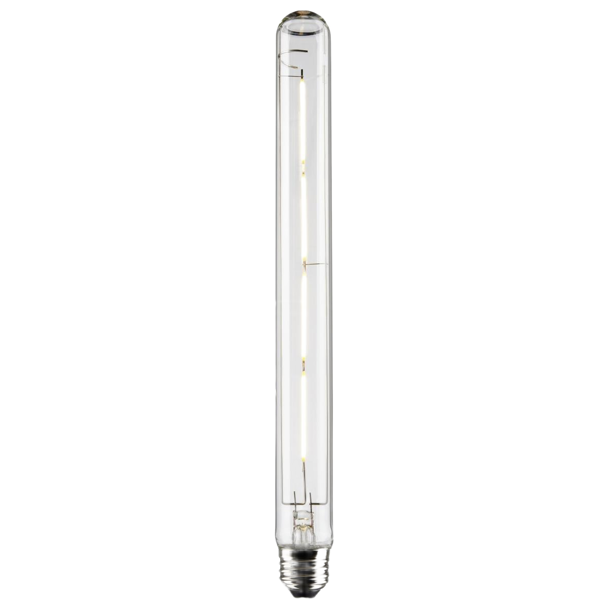 Clear tubular T9 LED bulb with warm white light and medium base for energy-saving home lighting and electrical use