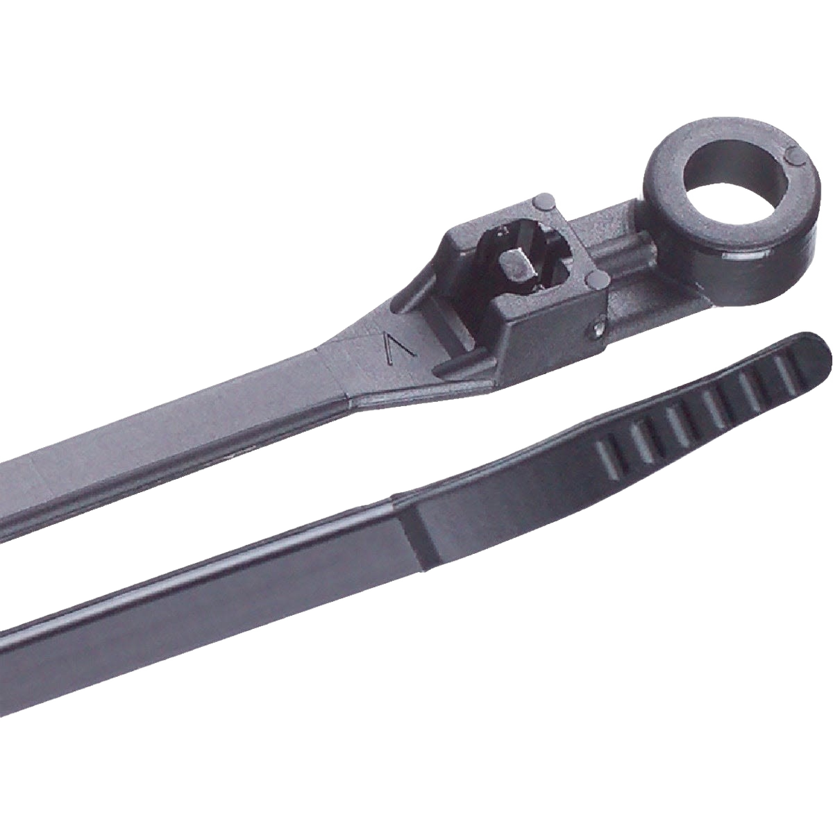 Black ultraviolet mounting cable ties with locking mechanism for secure fastening in electrical and home improvement projects under $50