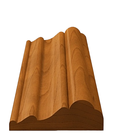Curved poplar wood chair rail molding piece from Moulding & Millwork for lumber and home improvement projects under $50