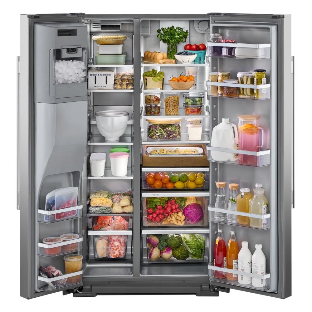 20.8 Cu. Ft. Counter-Depth Side-by-Side Refrigerator with Exterior Ice and Water Dispenser in PrintShield® Finish