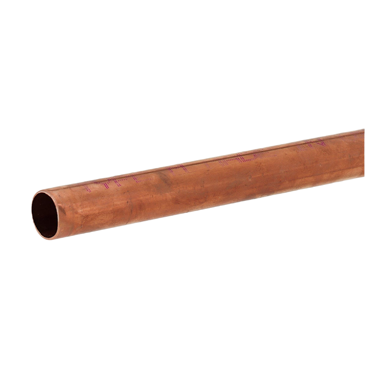 Straight copper pipe with 3/4 inch inner diameter for plumbing and heating projects in copper pipe and fittings collections