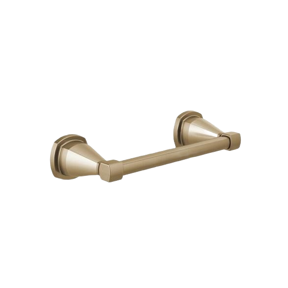 Champagne bronze mini towel bar with sleek modern design for bathroom home improvement projects