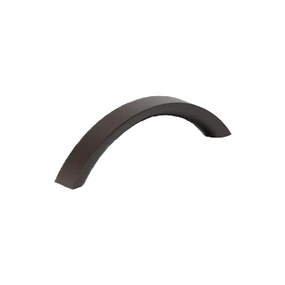 Parabolic cabinet pull in oil-rubbed bronze finish for furniture hardware and home improvement projects