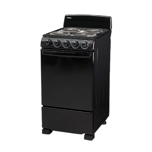 20" Electric Range, Coil Elements,Push & Turn Safety Knobs,Manual Clean