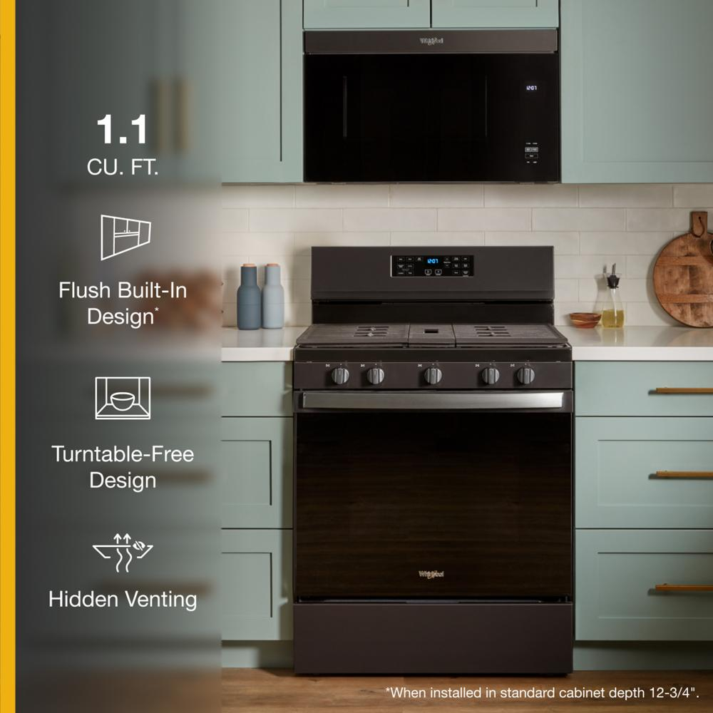 1.1 Cu. Ft. Flush Mount Microwave with Turntable-Free Design