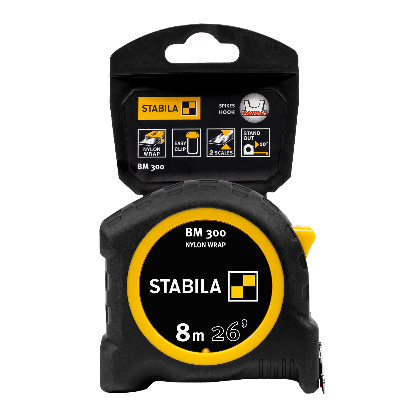 Stabila 26' BM 300 cm/inch Scale Pocket Measuring Tape