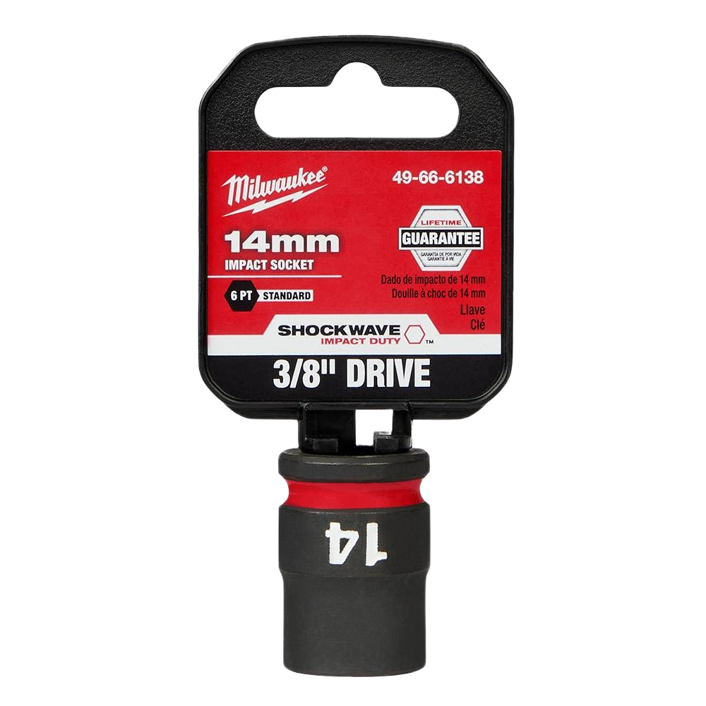 14mm 6-point impact socket with 3/8" drive, durable forged steel for hand tools and home improvement under $50 collection