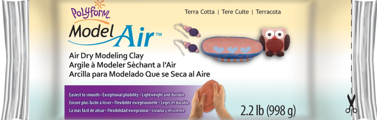 Terra cotta air dry modeling clay with detailed craft creations for specialty paint and supplies collection under $50