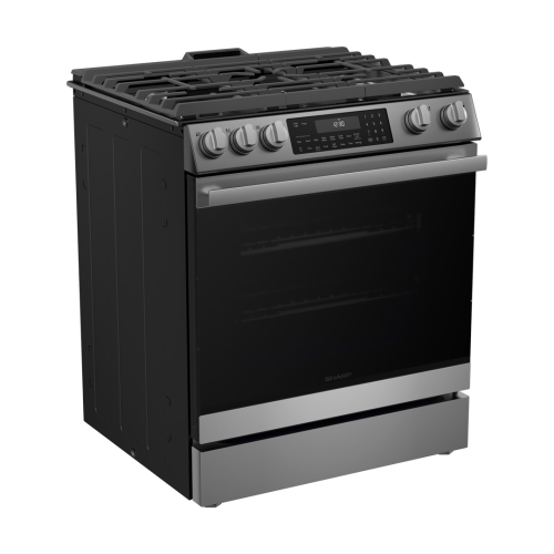 Stainless steel 30-inch gas slide-in range with convection oven, AirFry, and digital control from Ranges collection