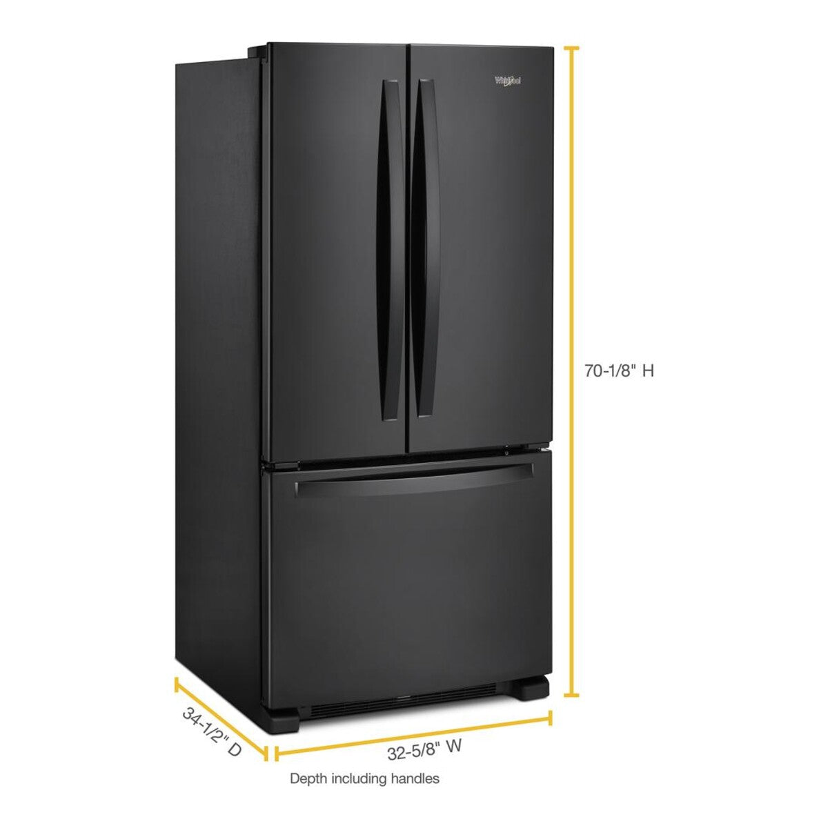33-inch Wide French Door Refrigerator - 22 cu. ft.