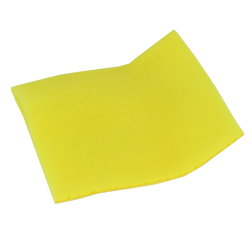 Yellow foam air filter pre-cleaner pad for equipment maintenance and tools in home improvement applications