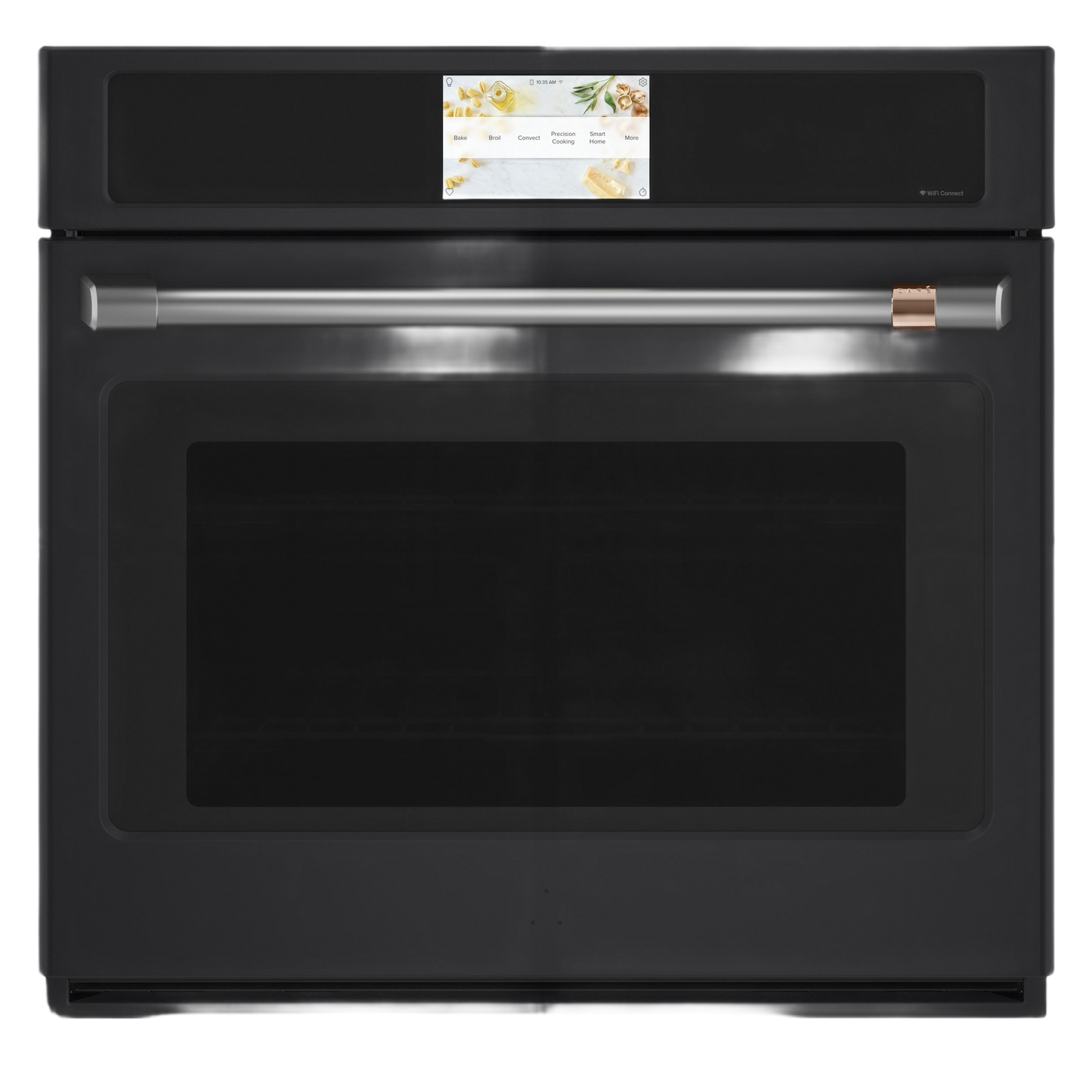 Black built-in convection wall oven with touchscreen control and stainless steel handle in Kitchen & Kitchenware collection