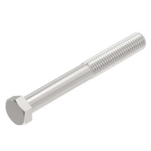 Hexagonal head metal screw with partial threading designed for tools and home improvement applications