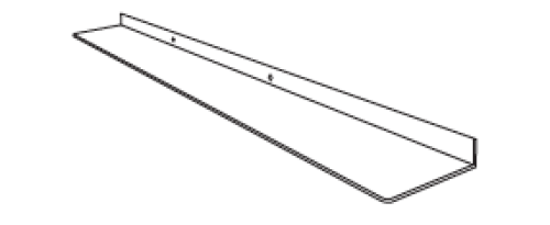 Long slim metal vent deflector piece designed for flush mounting in 24-inch microwave drawer installations in Kitchen & Kitchenware collection