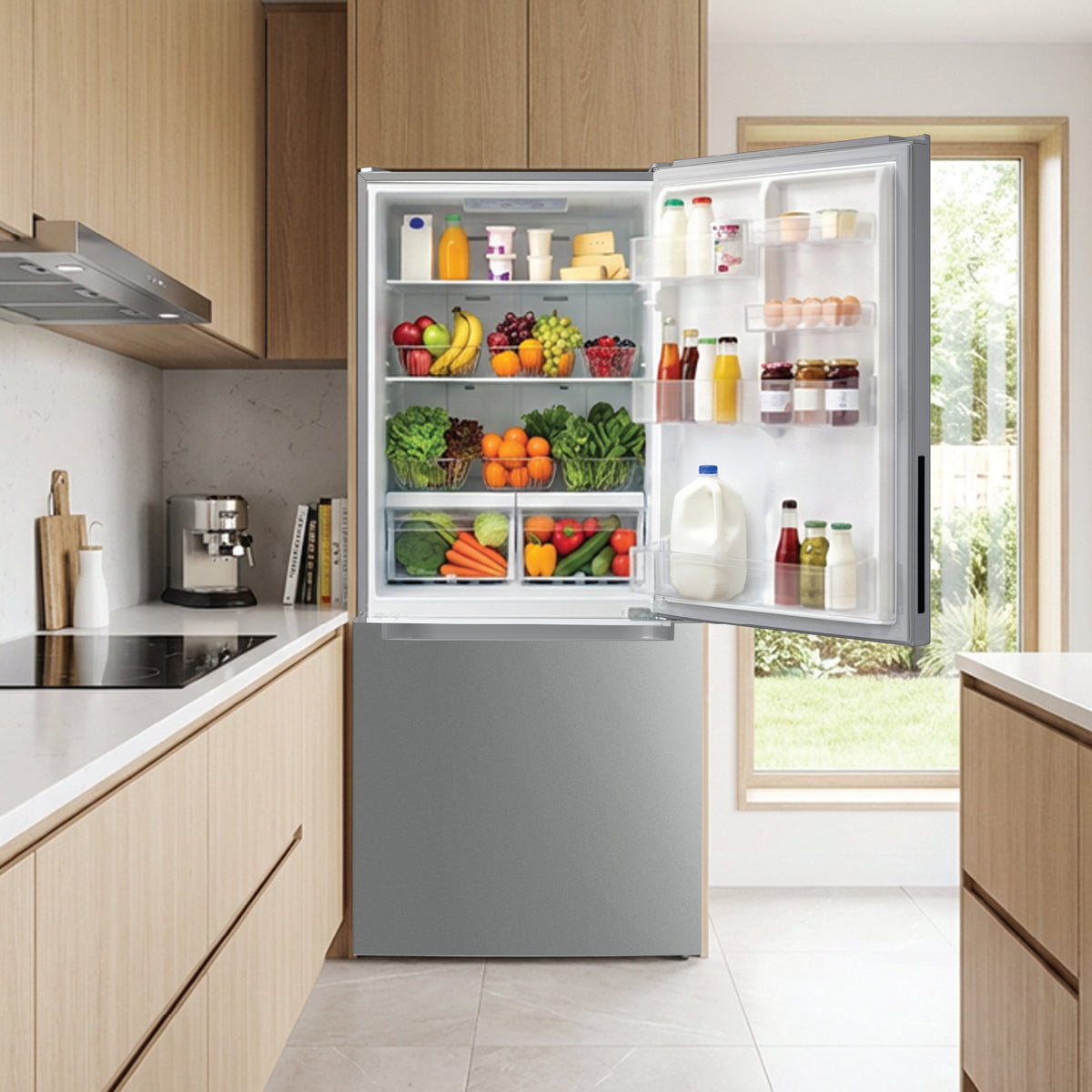 Element Electronics 18.7 cu. ft. Bottom Freezer Refrigerator - Stainless Steel, ENERGY STAR (ERBM19CBS)