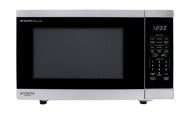 Sharp stainless steel countertop microwave with digital keypad and timer from kitchen appliances collection