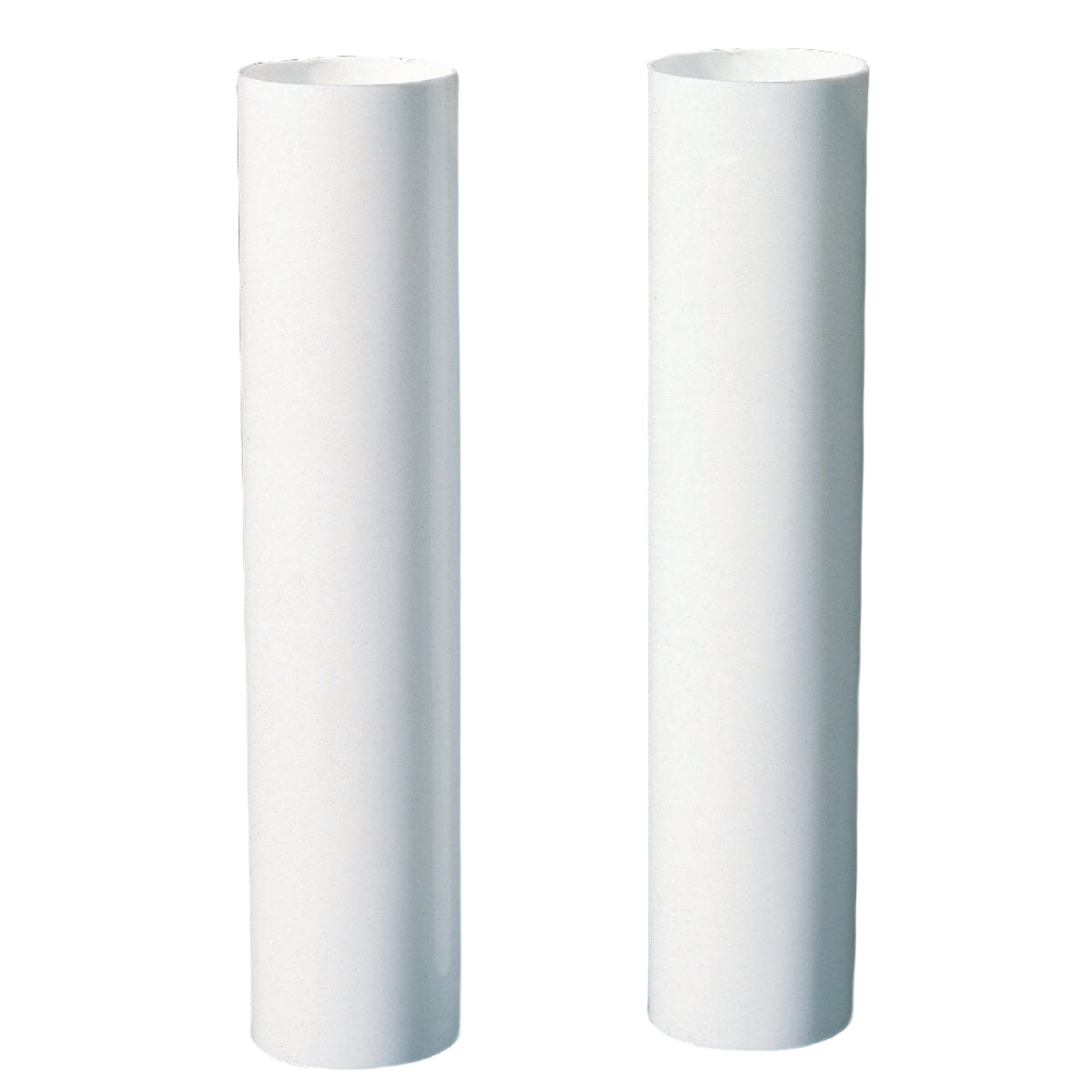 Two white plastic candelabra base socket covers for lamps and lighting accessories in home improvement collections