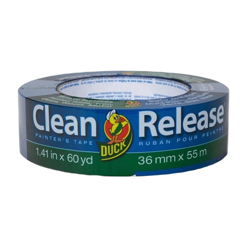 Roll of blue painter's tape with clean release adhesive for sharp paint lines in home improvement and paint supplies collections under $50