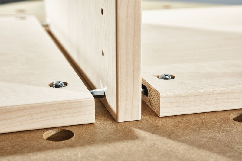 Festool center panel connectors joining wood panels for stable, efficient knock-down joinery in woodworking tool accessories collection