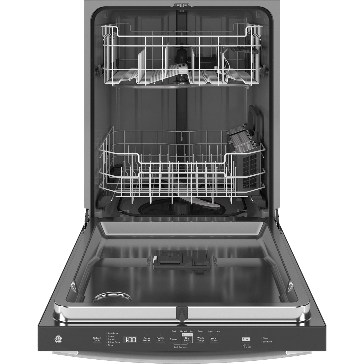 GE® ENERGY STAR® Top Control with Stainless Steel Interior Door Dishwasher with Sanitize Cycle & Dry Boost
