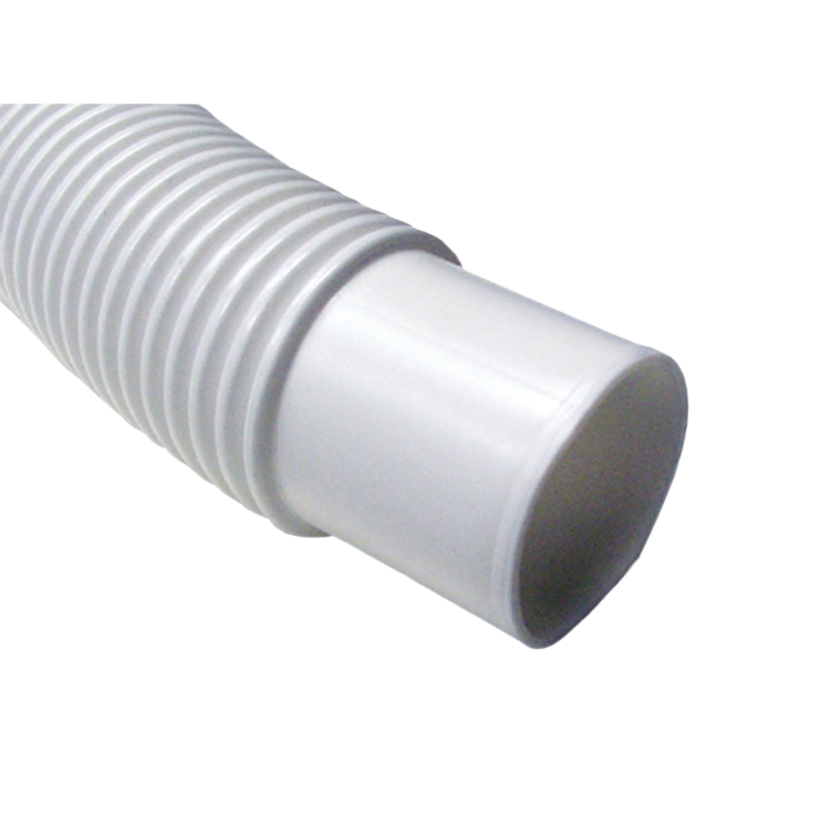 White flexible bilge hose with smooth inner lining and ribbed exterior for plumbing parts and repair collections