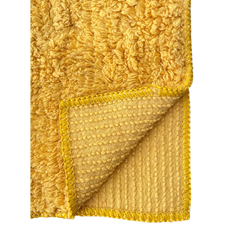 Set of two yellow cotton chenille dish towels with textured dual-sided absorbent weave in kitchenware under $50 collections