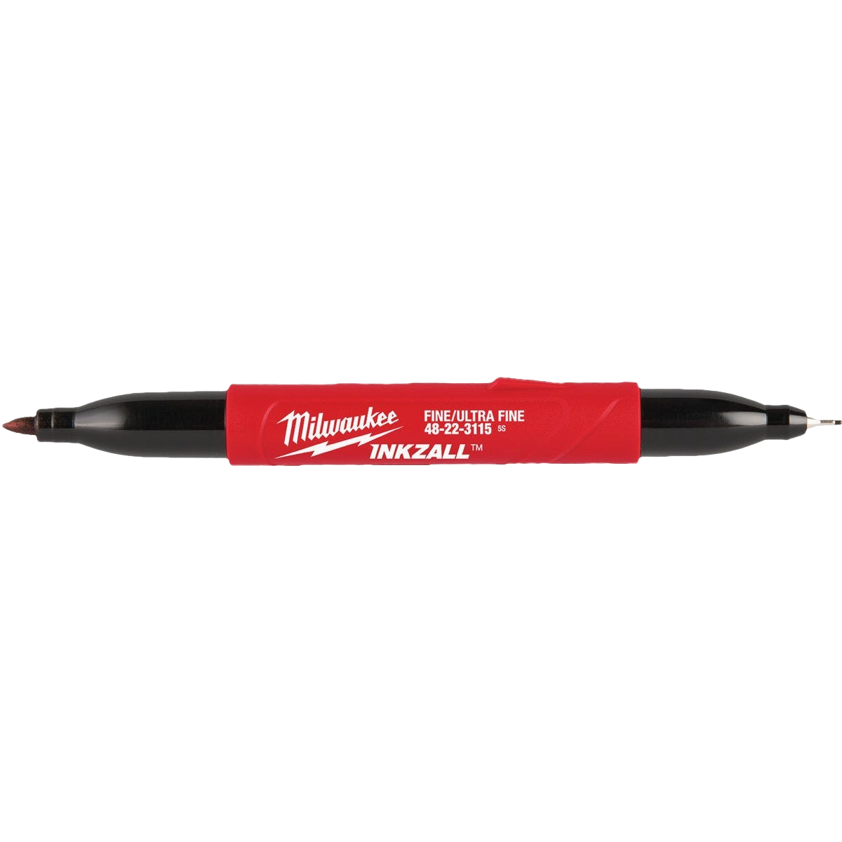 Milwaukee INKZALL Double-Sided Ultra Fine & Fine Point Black Jobsite Marker