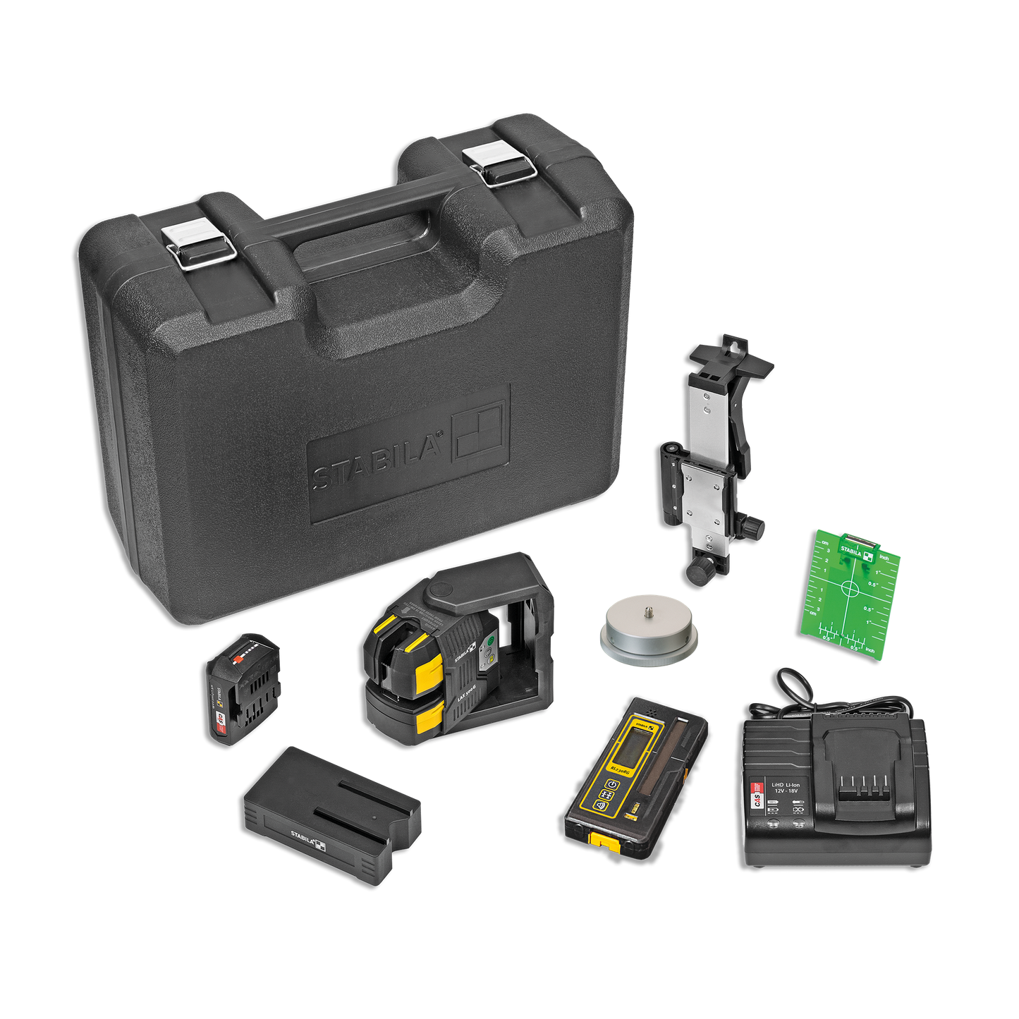 Stabila Stabila LAX 500 G + REC 230 RG Cross-Line & Plumb Dots Laser & Line Receiver Kit