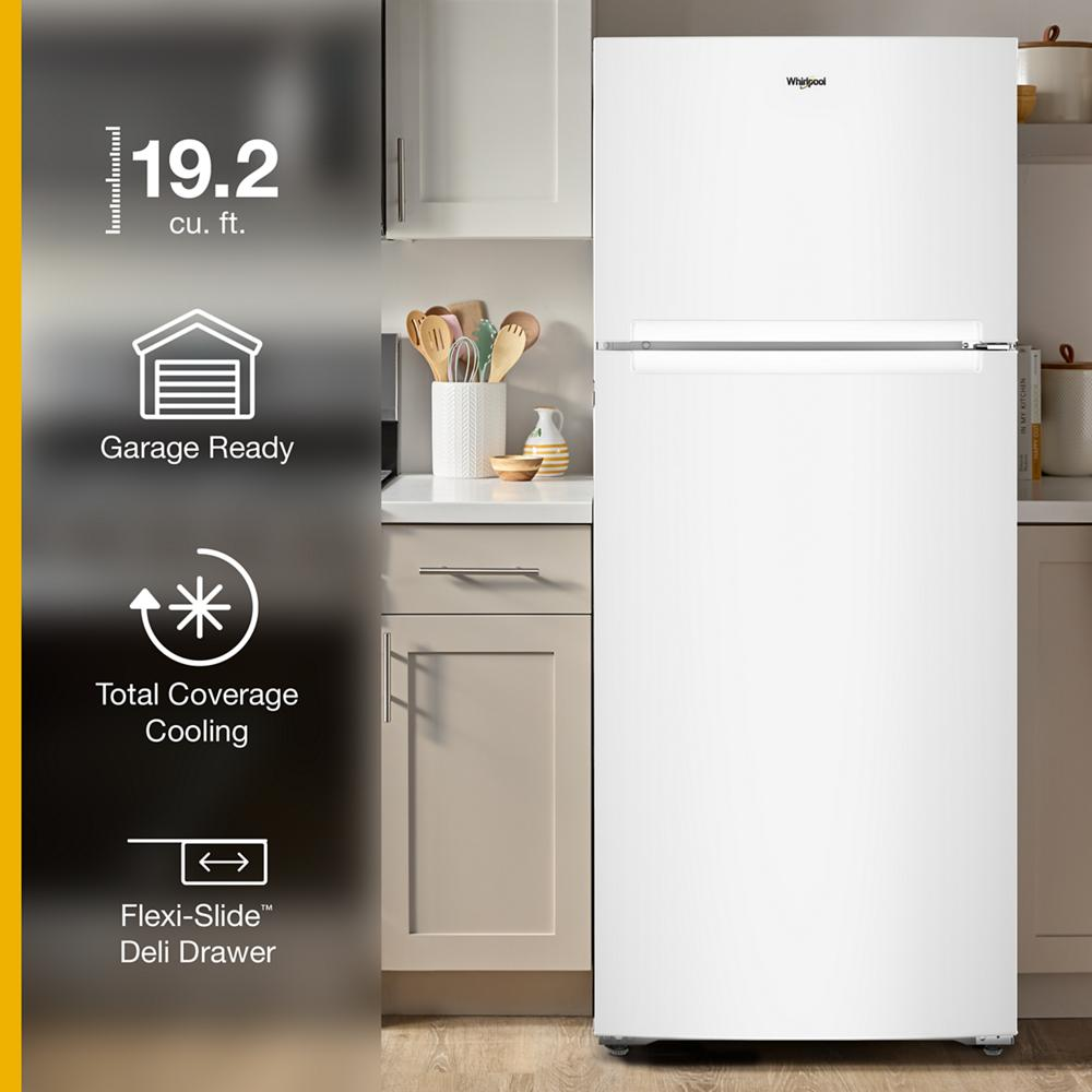 Whirlpool® 28-inch Wide Top Freezer Refrigerator with Total Coverage Cooling- 18.0 Cu. Ft.