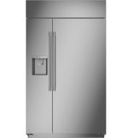 Stainless steel built-in side-by-side refrigerator with water dispenser from Refrigerators & Kitchenware collection