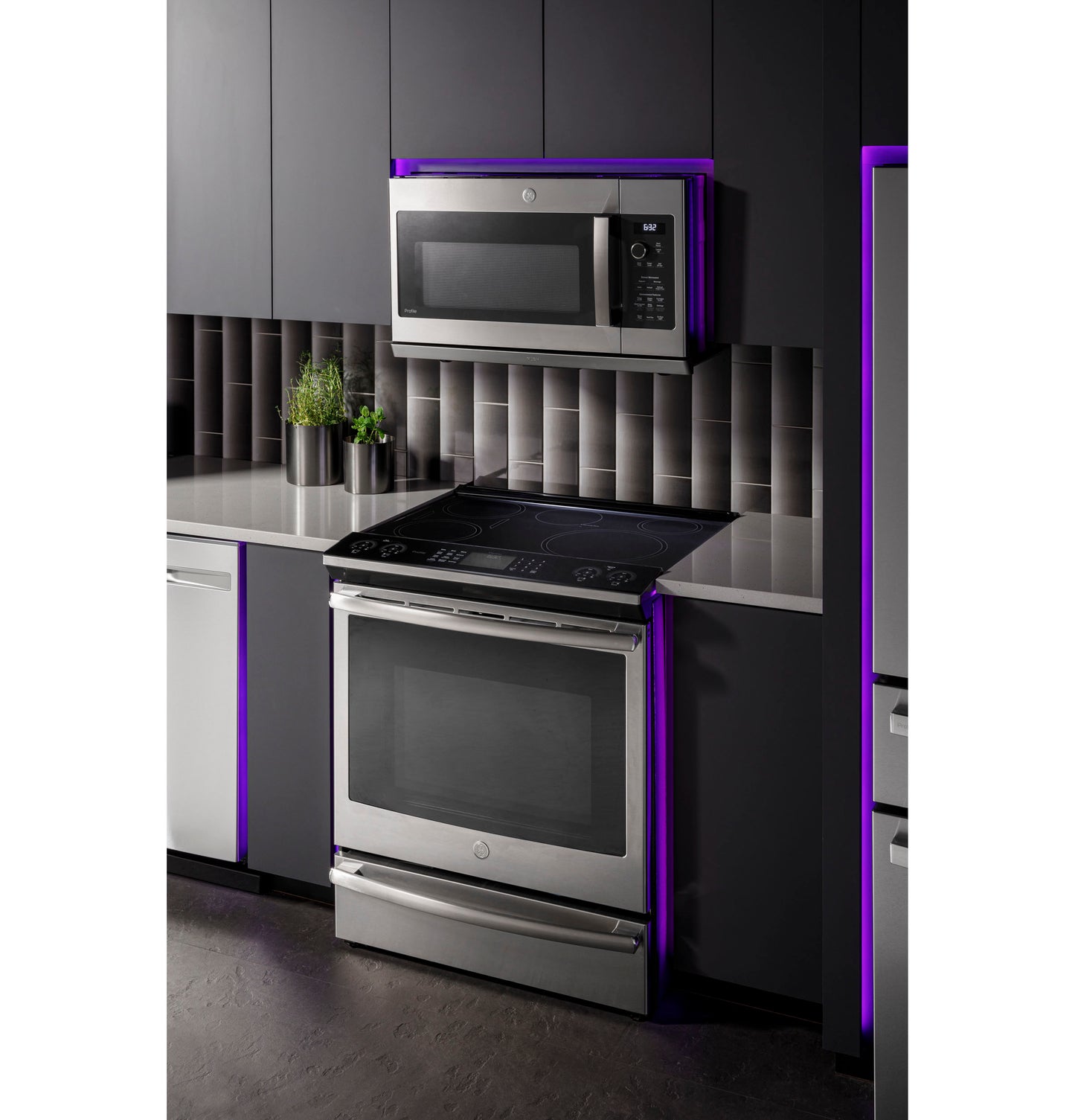 GE Profile™ 2.2 Cu. Ft. Over-the-Range Sensor Microwave Oven with Extendable Slide-Out Vent