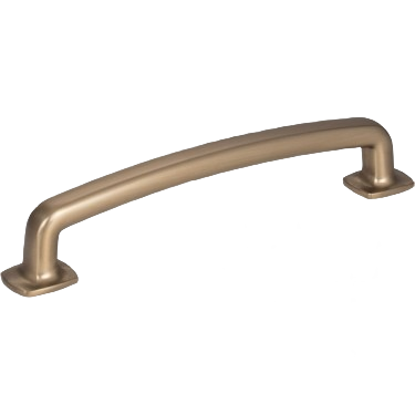 Satin bronze 128mm cabinet pull with flat bottom and forged-style design for hardware and furniture accessories collections