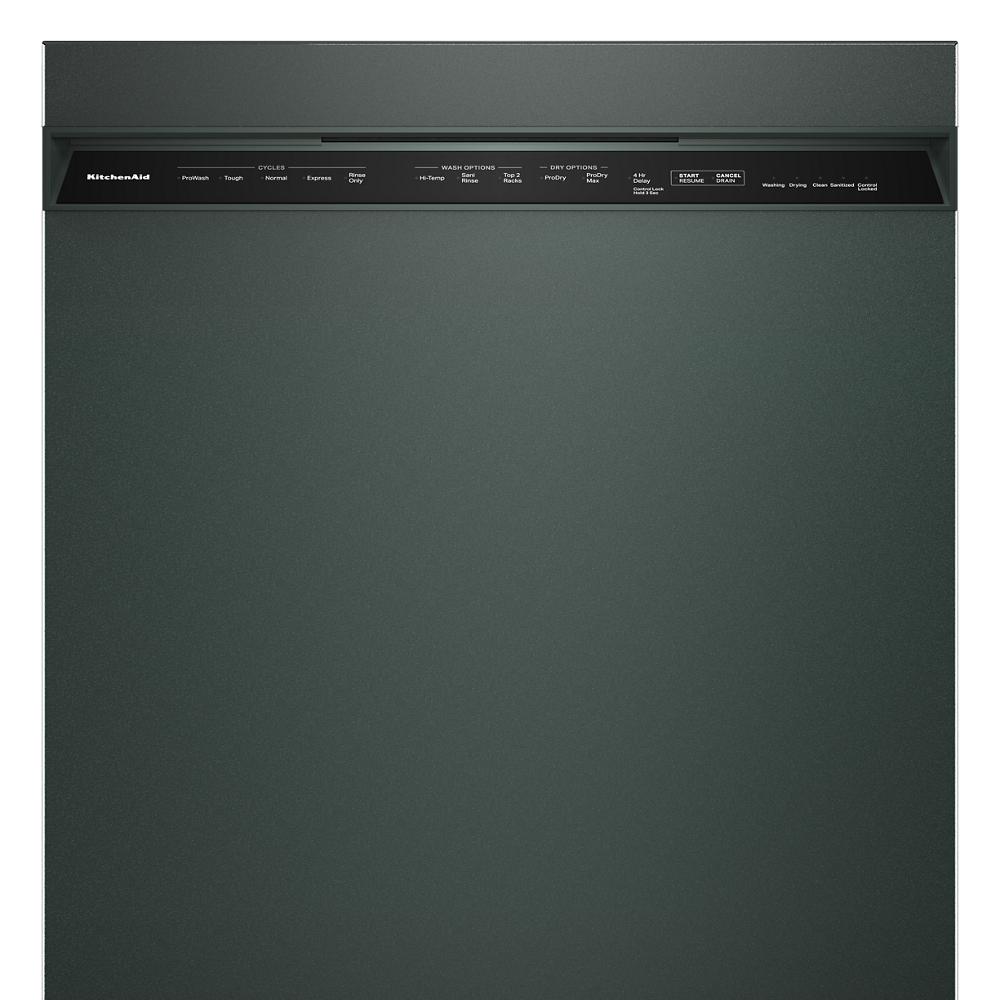Black KitchenAid dishwasher featuring top control panel with cycle settings from dishwashers collection at Hartville Hardware