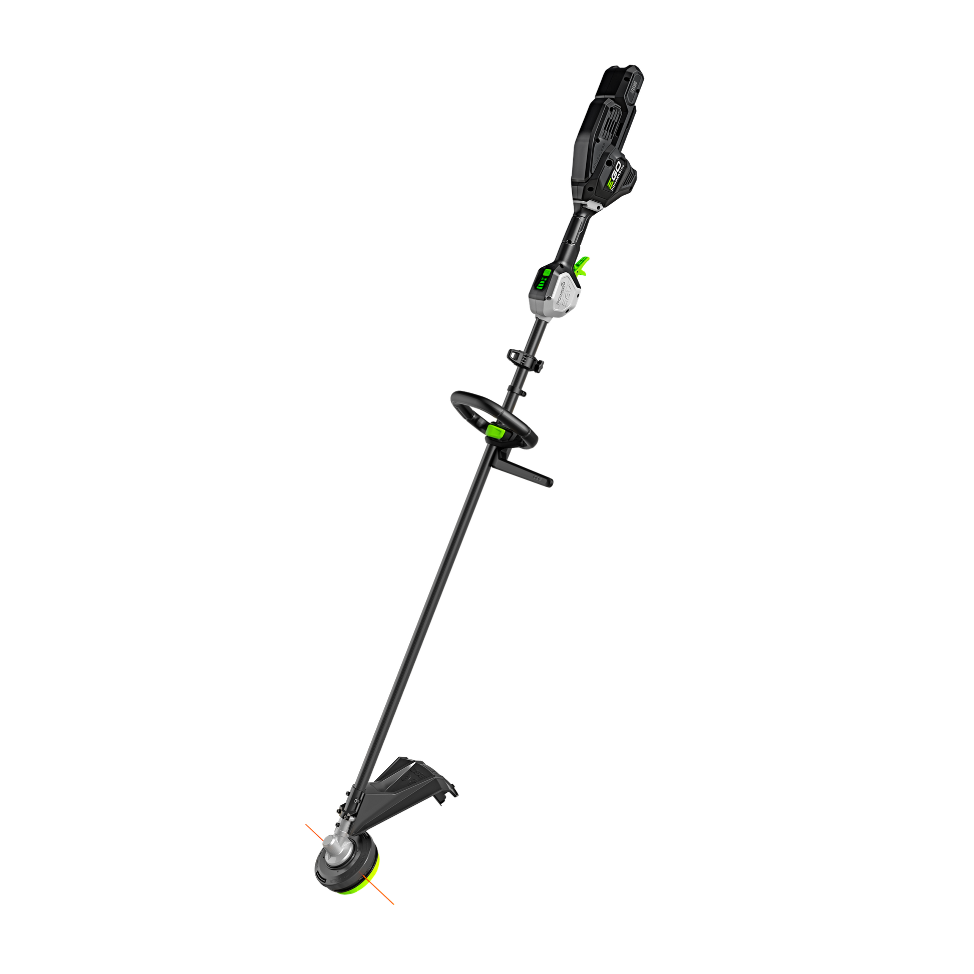 Black and green commercial string trimmer with 17.5-inch cutting swath for outdoor power equipment and lawn care tools