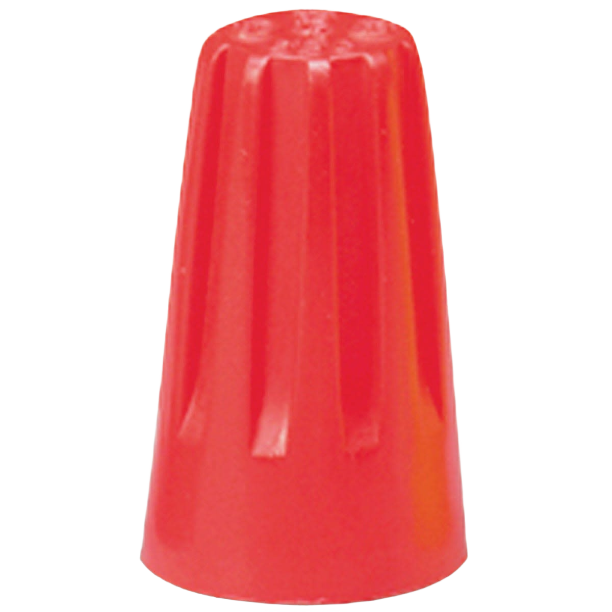 Red plastic wire connector for electrical connections compatible with 18 AWG to 10 AWG wires in home improvement tools collections.