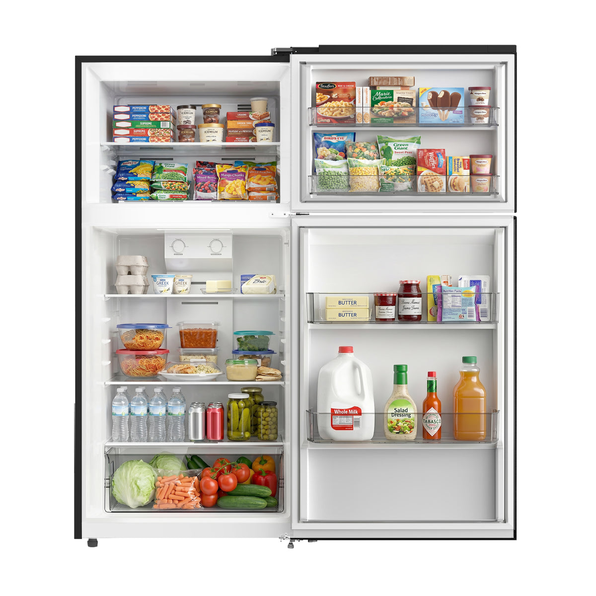 Element Electronics 14.2 cu. ft. Top Freezer Refrigerator - Black, ENERGY STAR (ERT14CSCB)