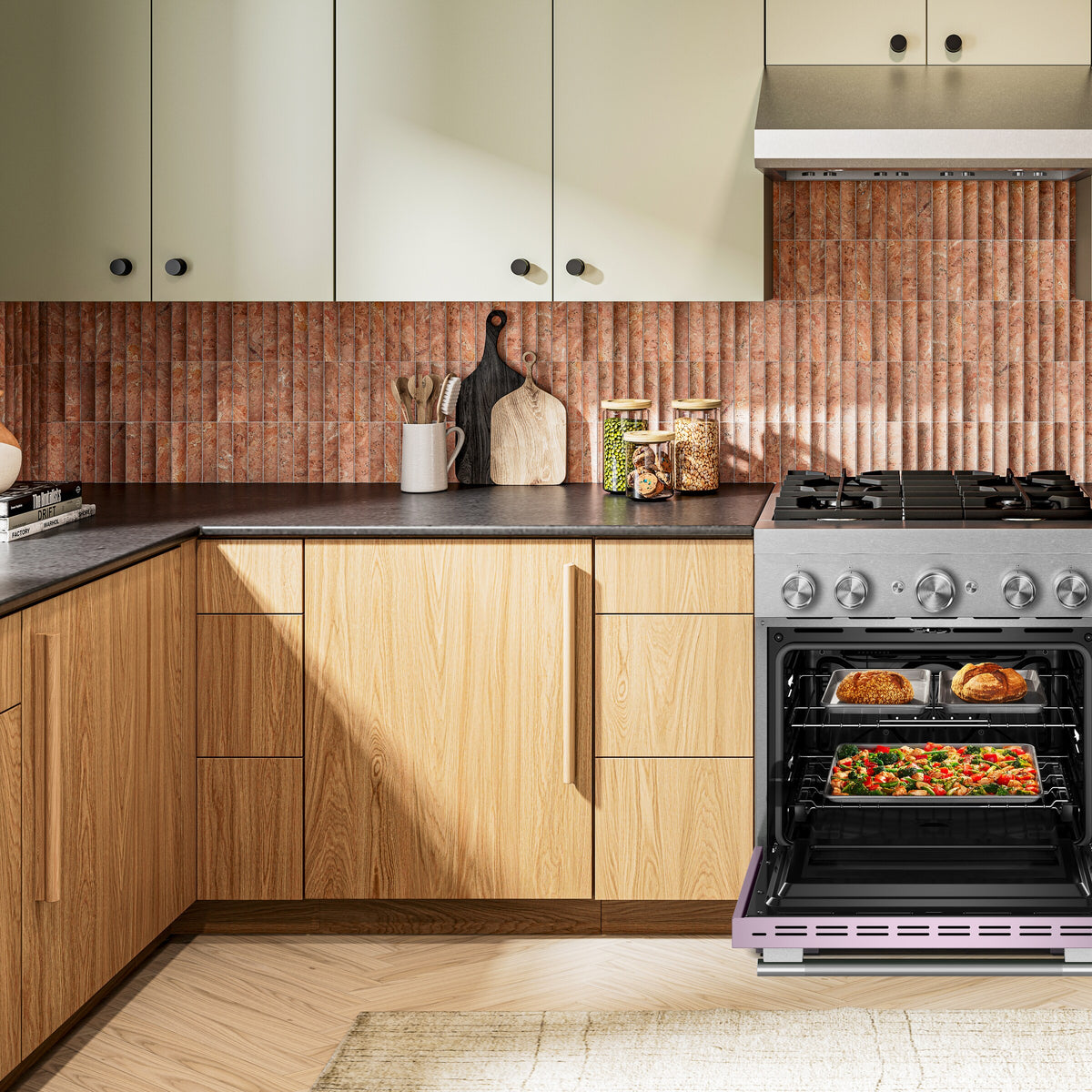 30-Inch 4 Burner Commercial-Style Dual Fuel Range with No Preheat Air Fry Mode