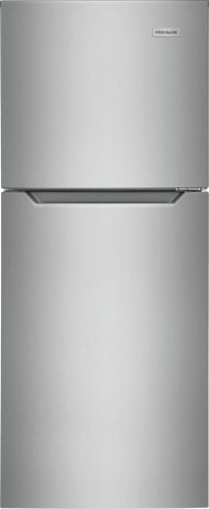 Stainless steel top freezer refrigerator with compact design, suitable for garages, in Refrigerators and Appliances collections