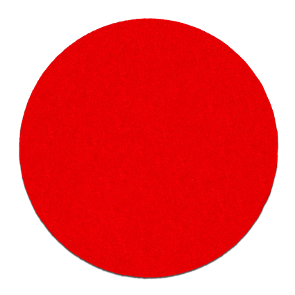Red 5-inch abrasive sanding disc with 80-grit ceramic grain, part of power tool accessories under $50 collection.