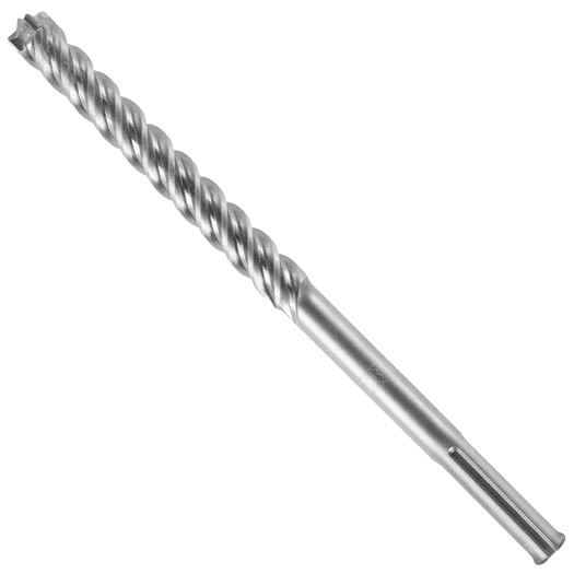 Silver SDS-Max rotary hammer drill bit with spiral flutes for concrete drilling in power tool accessories collection