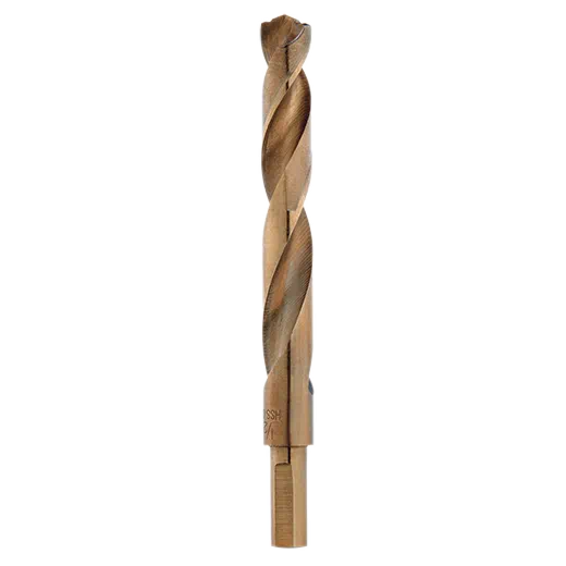 Cobalt drill bit with reduced 3-flat shank for enhanced durability in power tool accessories and home improvement projects.