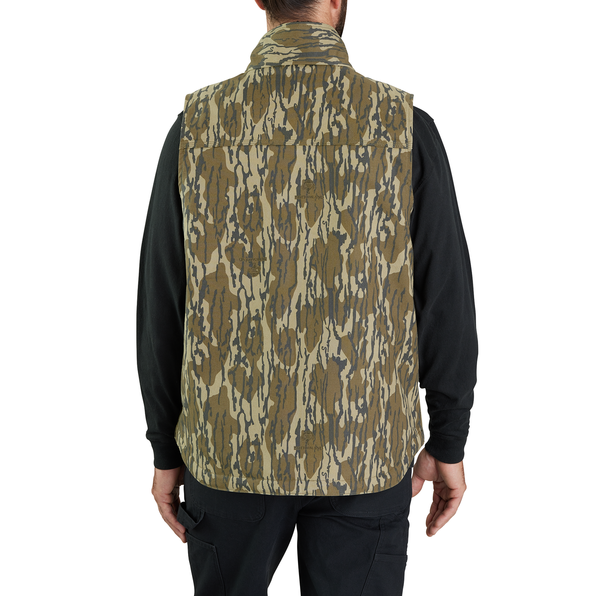 Carhartt Rugged Flex™ Duck Camo Mock-Neck Vest - Mossy Oak Bottomland Camo, Large