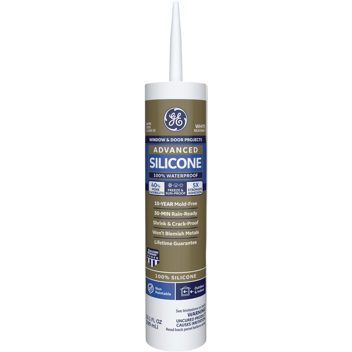 White silicone sealant tube for window and door home improvement, part of Paint & Supplies under $50 collections