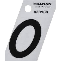 Black and silver reflective mylar angle cut letter O sticker for home improvement labeling and marking tasks