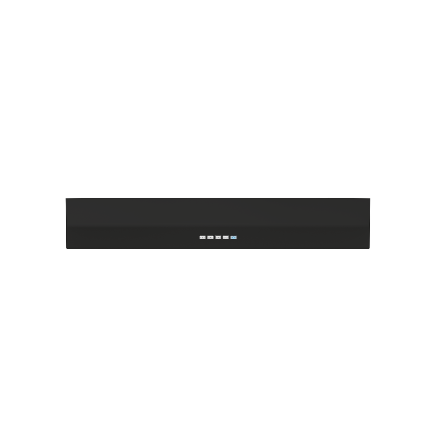 Matte black under cabinet range hood with LED lights and streamlined design for kitchen ventilation and home improvement