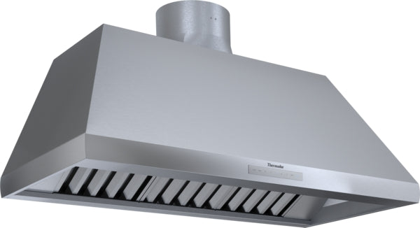 Stainless steel pyramid chimney wall hood with extended depth and automatic fan control from Wall Mounted Range Hoods collection