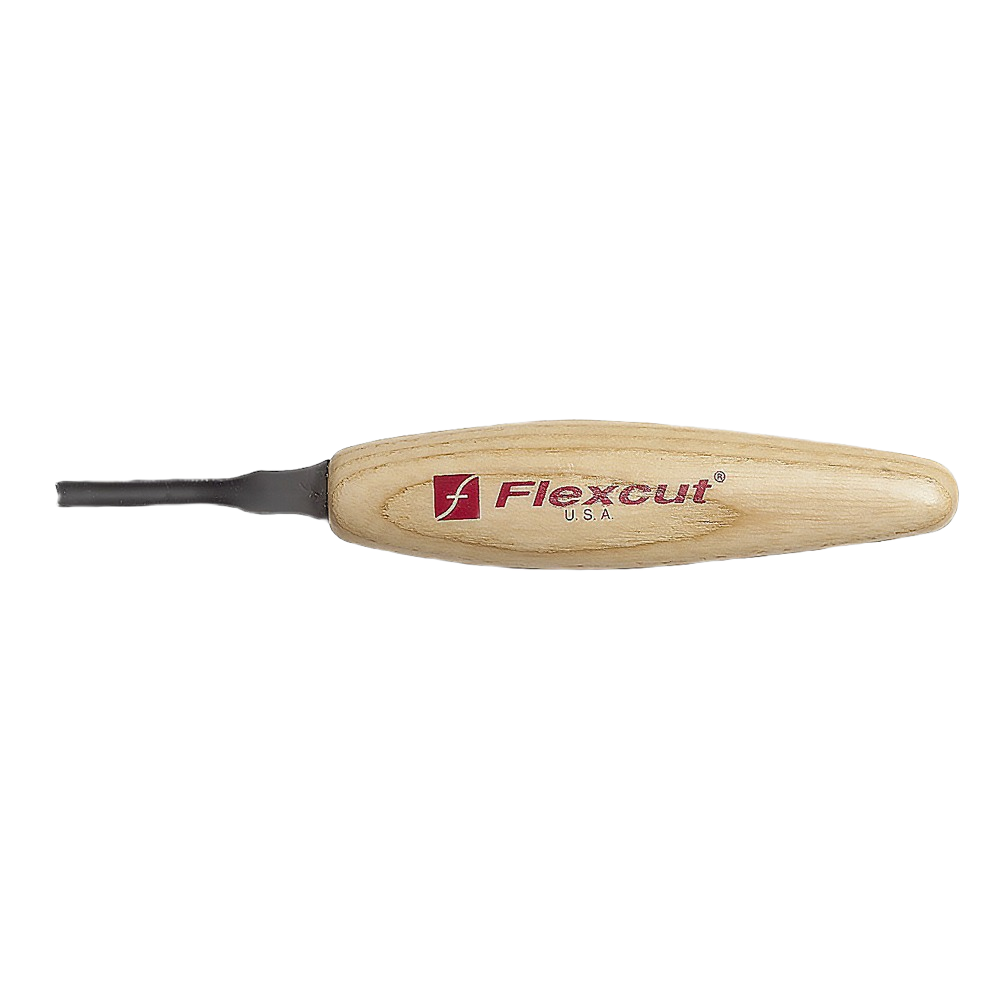 Wood carving gouge with wooden handle branded Flexcut for detailed woodworking and carving hand tools collection under $50