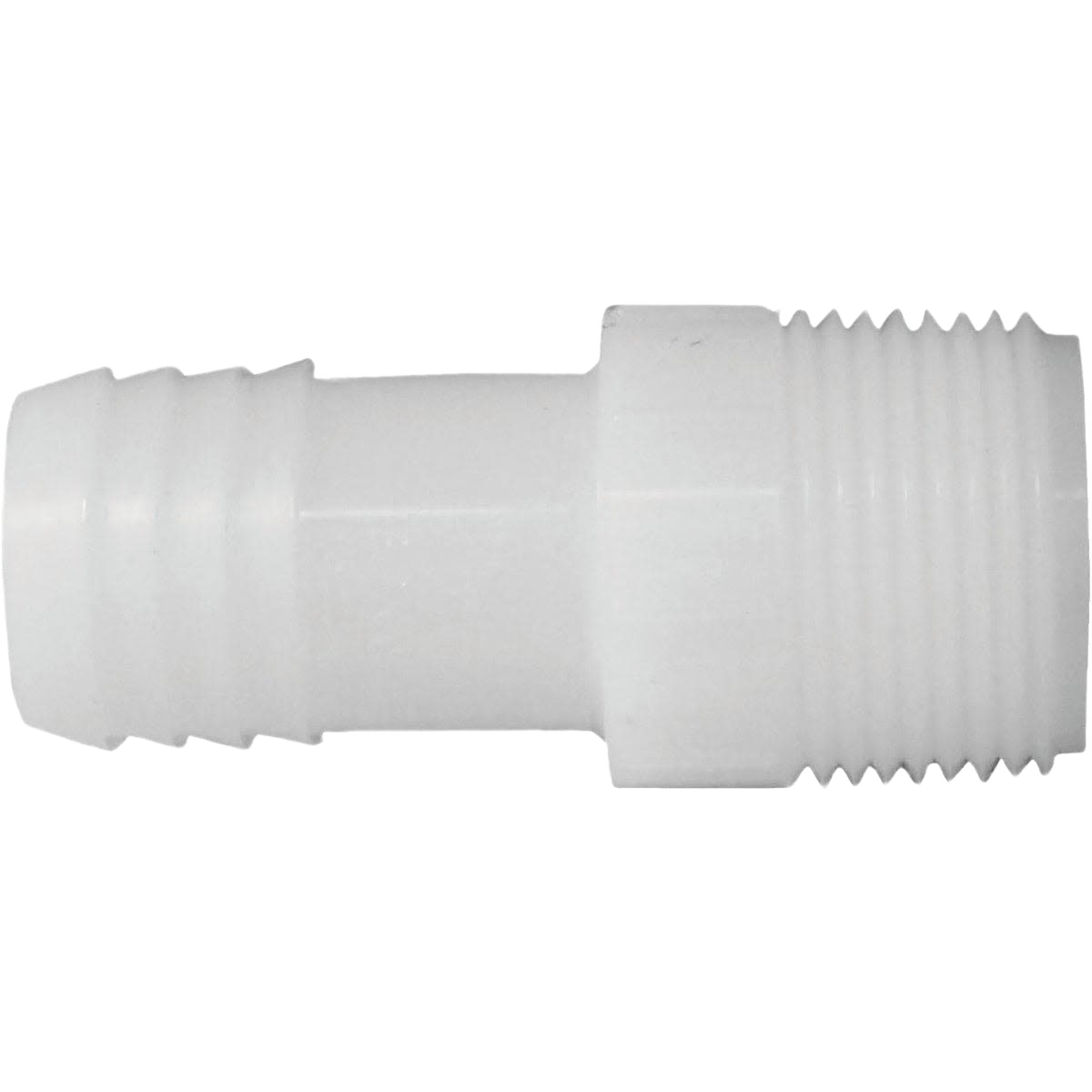 White nylon barbed to male threaded pipe fitting for plumbing connections in pipes & fittings and home improvement collections under $50